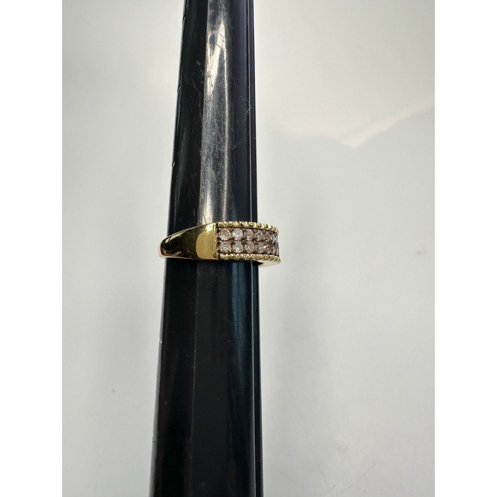 Other Beautiful 3/4 Ct Diamond 2 row Anniversary Ring 14kt Gold Ov Size ONE SIZE - 18 Thumbnail