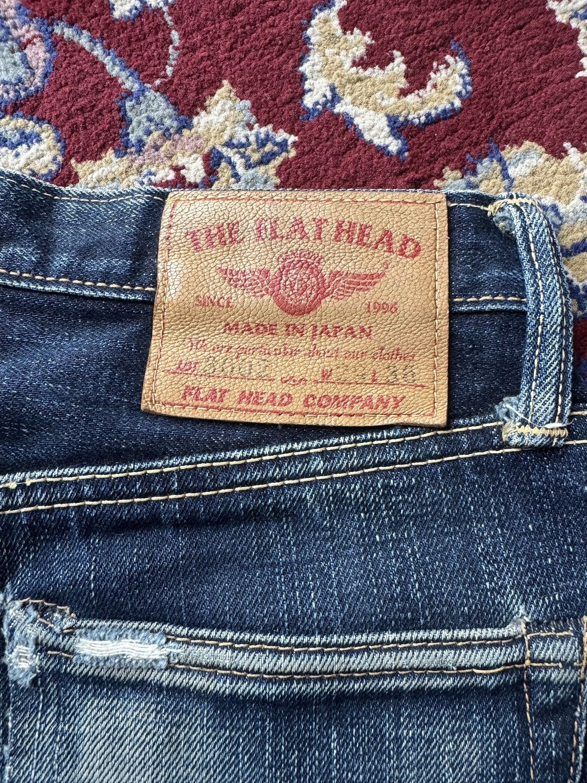 The Flat Head The Flat Head 3002 Golden Selvedge Raw denim faded jeans Size US 29 - 5 Thumbnail
