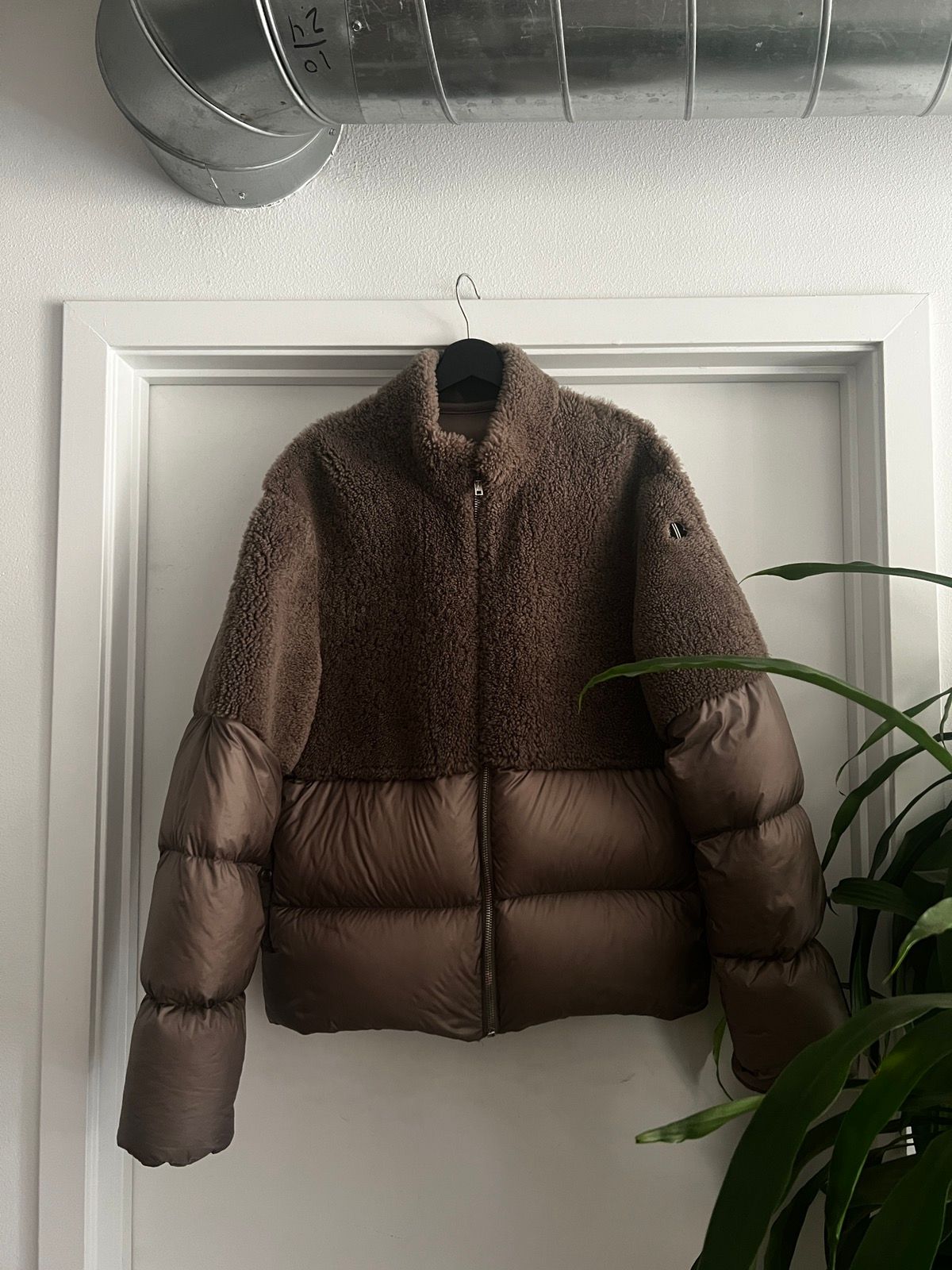 Pre-owned Moncler X Rick Owens Moncler - Dust Shearling Coyote Jacket In Brown