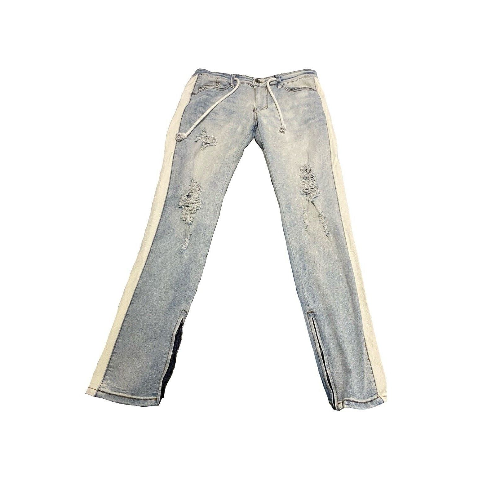 Other Slim Fit Light Blue Distressed Jeans W34 Size US 34 / EU 50 - 1 Thumbnail