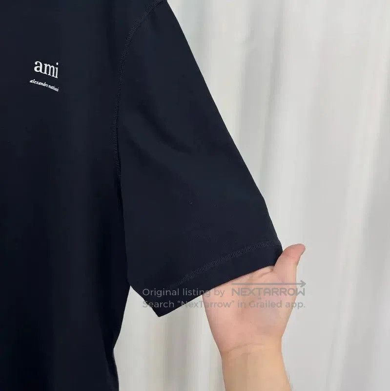 AMI AMI Black Cotton Logo Short Sleeve T-Shirt . Size US L / EU 52-54 / 3 - 4 Thumbnail