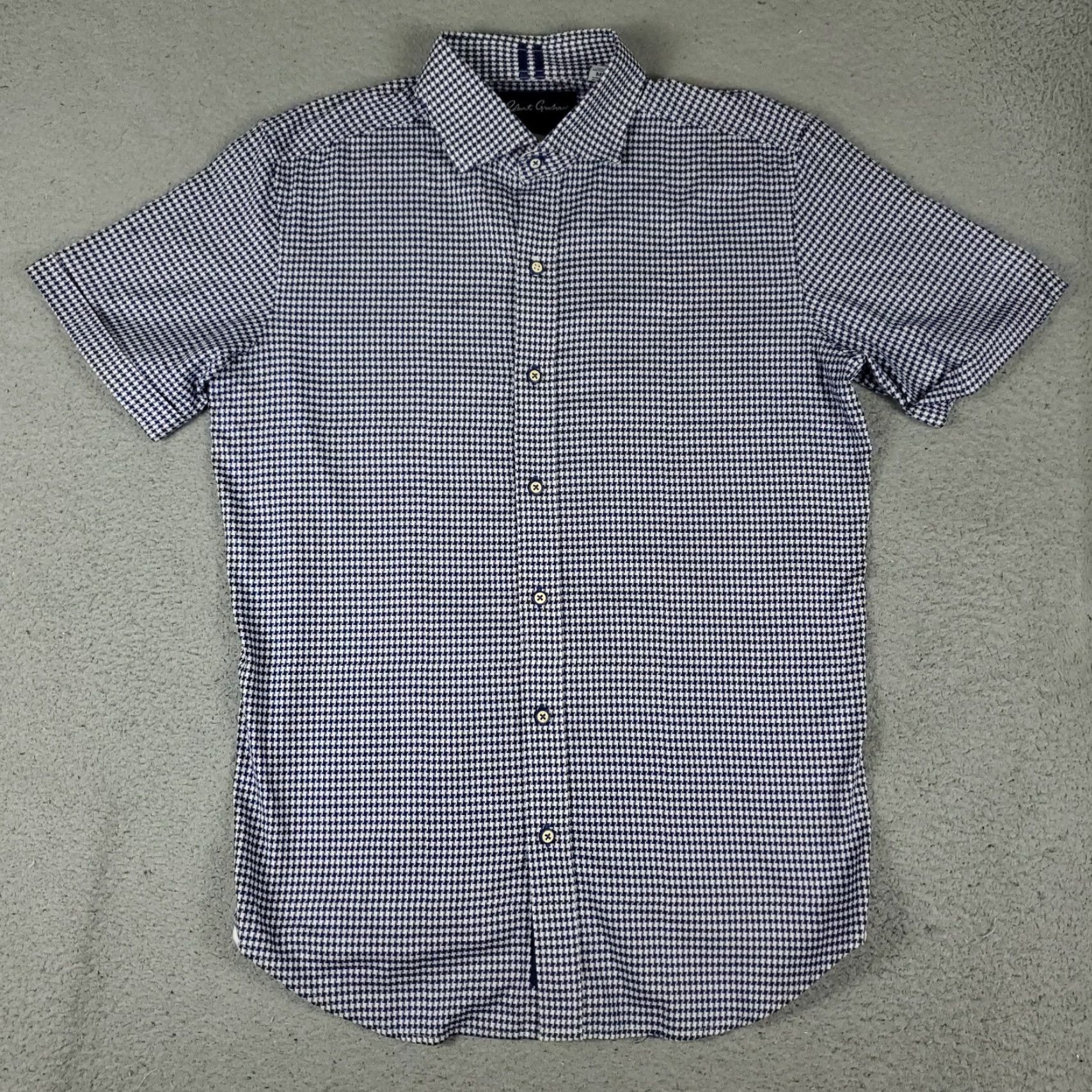 Robert Graham Robert Graham Shirt Mens Medium Blue Tailored Fit Button Up Short Sleeve Size US M / EU 48-50 / 2 - 2 Thumbnail
