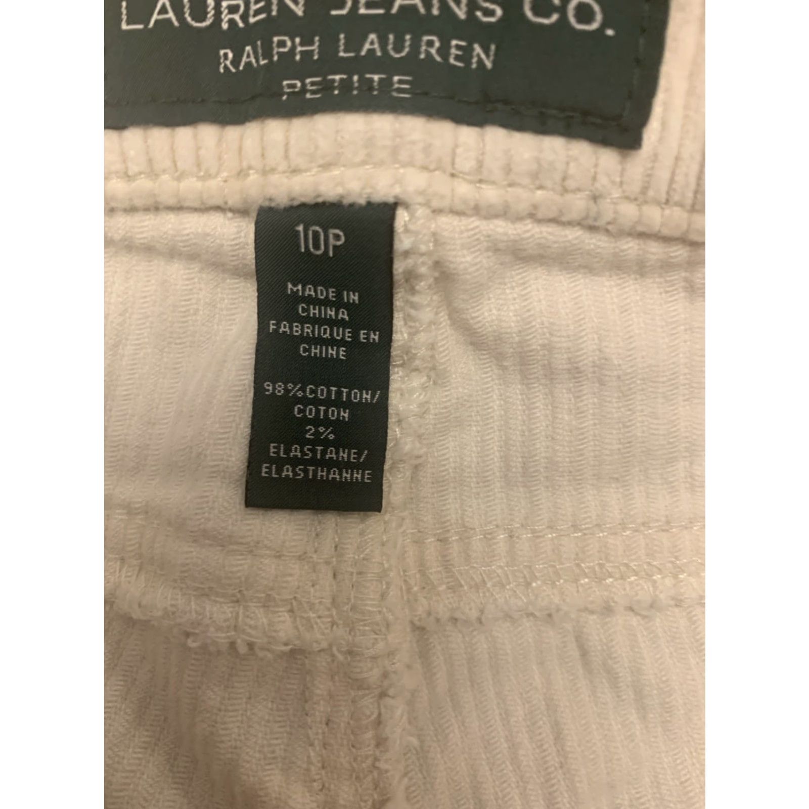 Ralph Lauren VINTAGE Lauren Ralph Lauren Pants Corduroy 32x28.5 Straight Pockets Stretch White 10P Regular Womens Boys Girls Mens Size 24" / US 00 / IT 34 - 5 Thumbnail