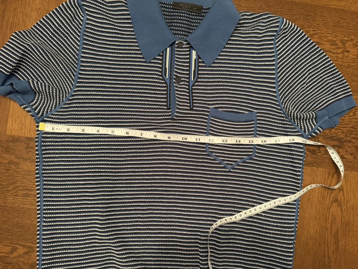 Prada Prada Blue/White/Black Knit Polo Size US M / EU 48-50 / 2 - 5 Thumbnail