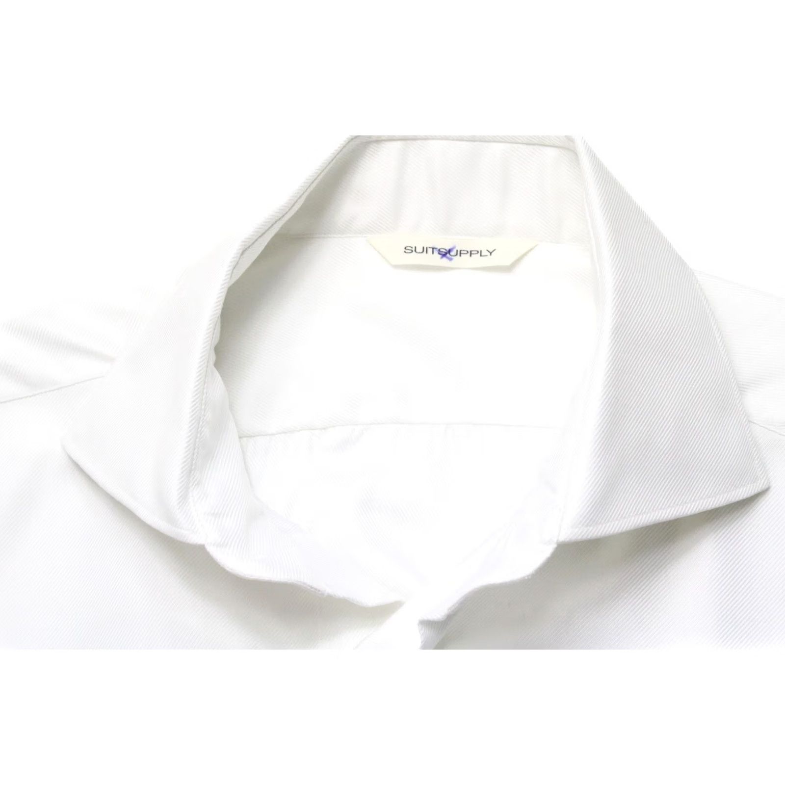 Suitsupply SUITSUPPLY Extra Slim Fit Shirt Men's MEDIUM Button Up Cutaway White Formal Size 40R - 4 Thumbnail