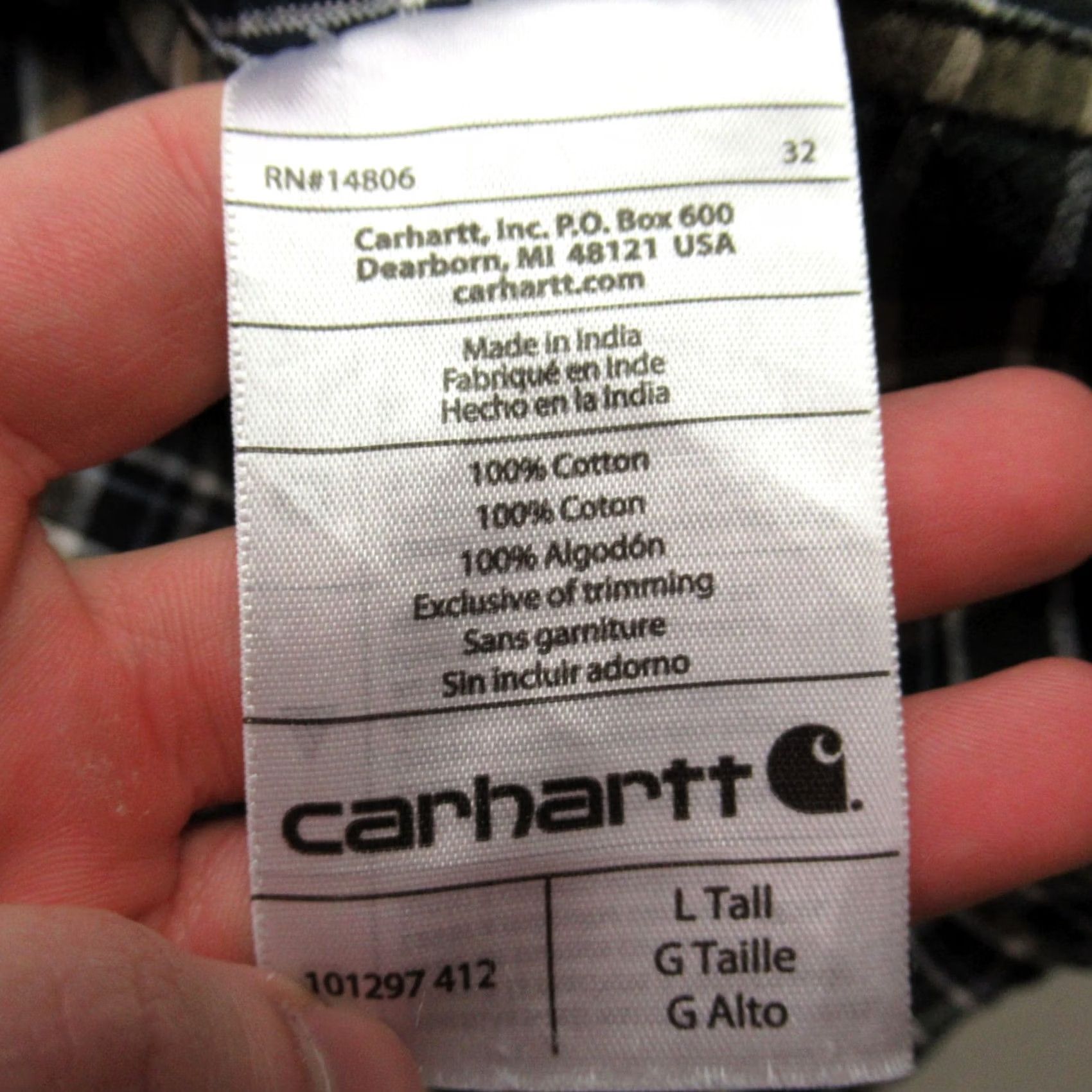 Carhartt Carhartt Shirt Mens LT Long Sleeve Button-Up Plaid Pockets Relaxed Colorful Multicolor Size US L / EU 52-54 / 3 - 5 Thumbnail