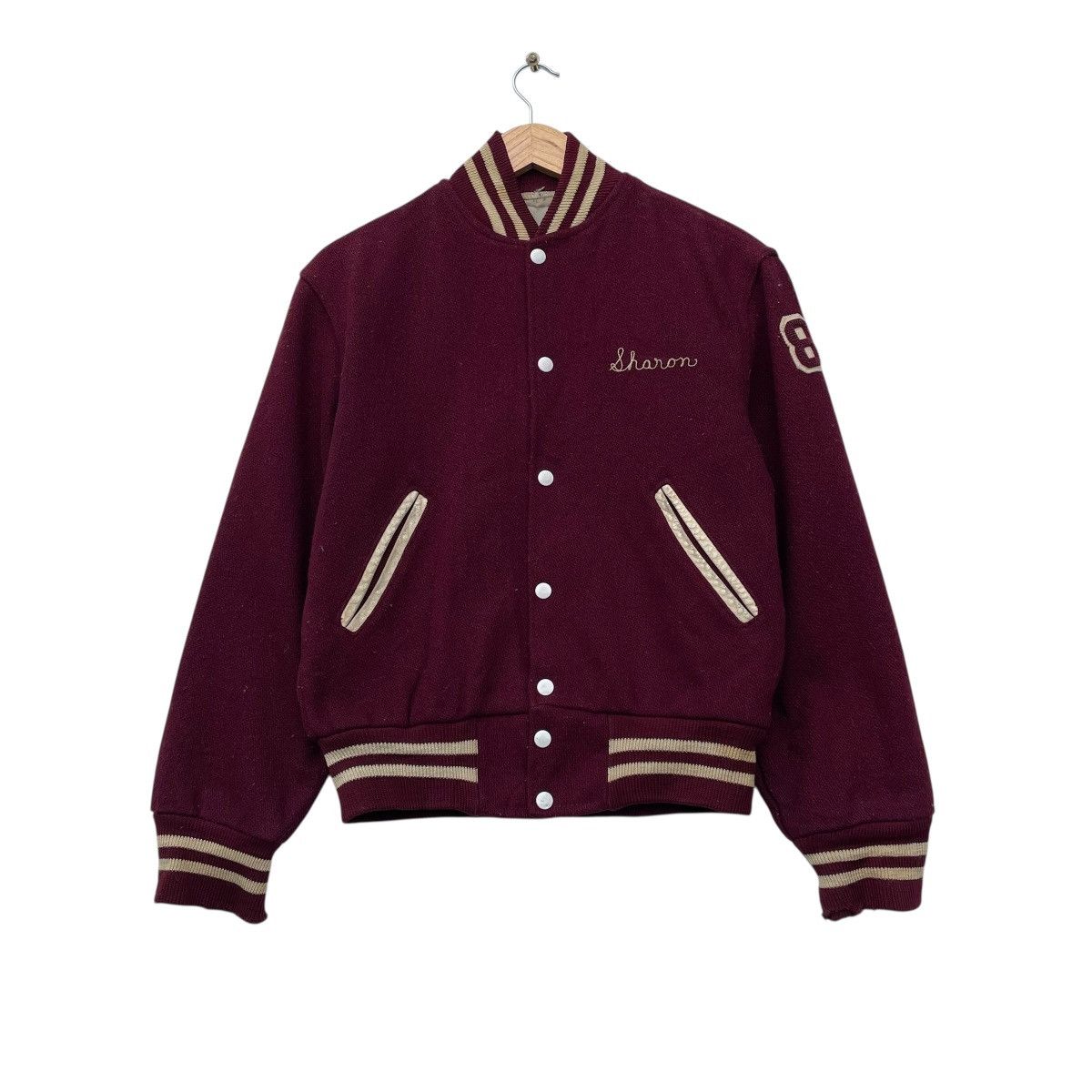 Vintage 💥Vintage Varsity Wool Jacket Made In Usa Size US S / EU 44-46 / 1 - 1 Thumbnail