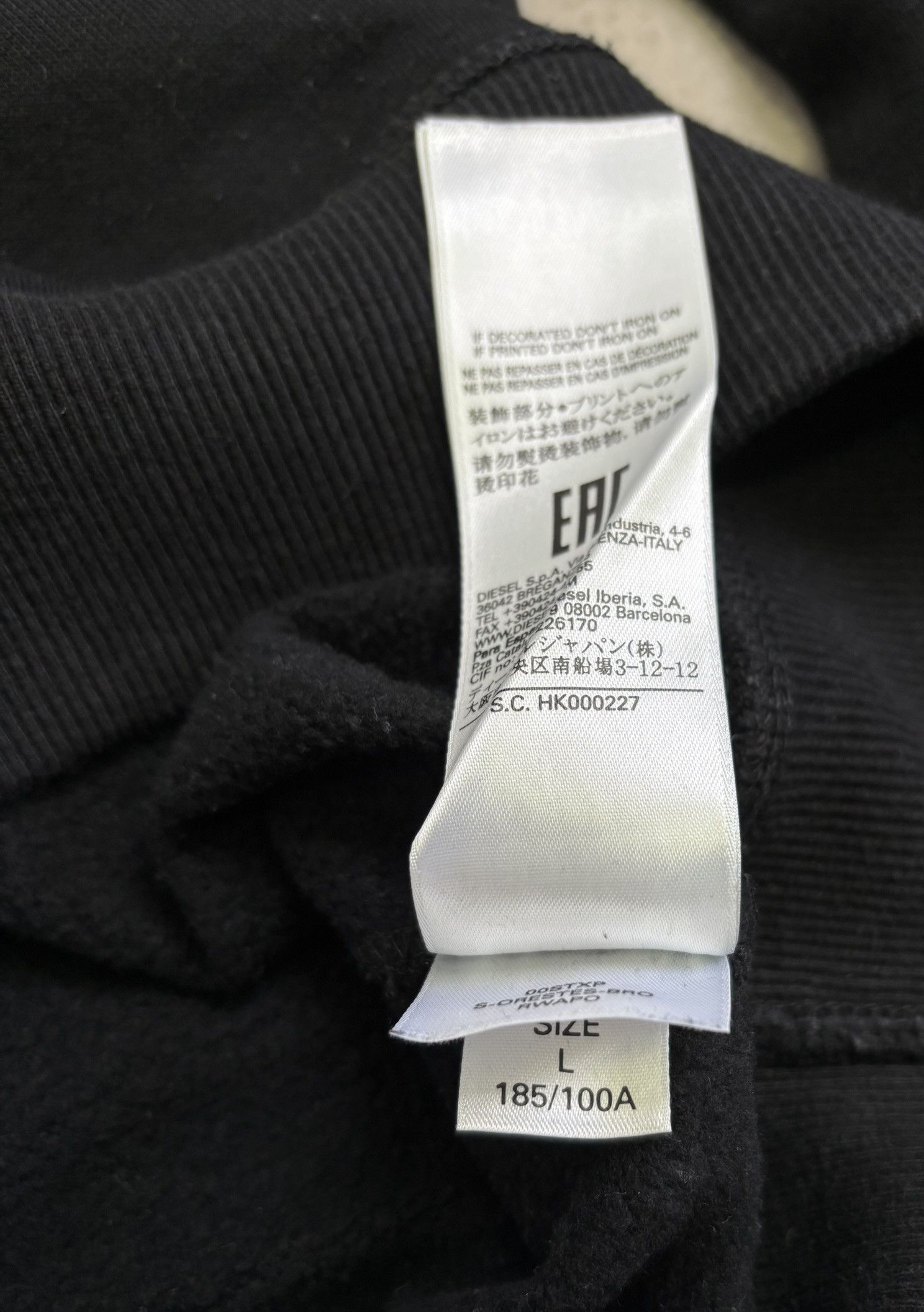 Diesel Diesel Black sweatshirt Big Logo Large Size US L / EU 52-54 / 3 - 16 Thumbnail