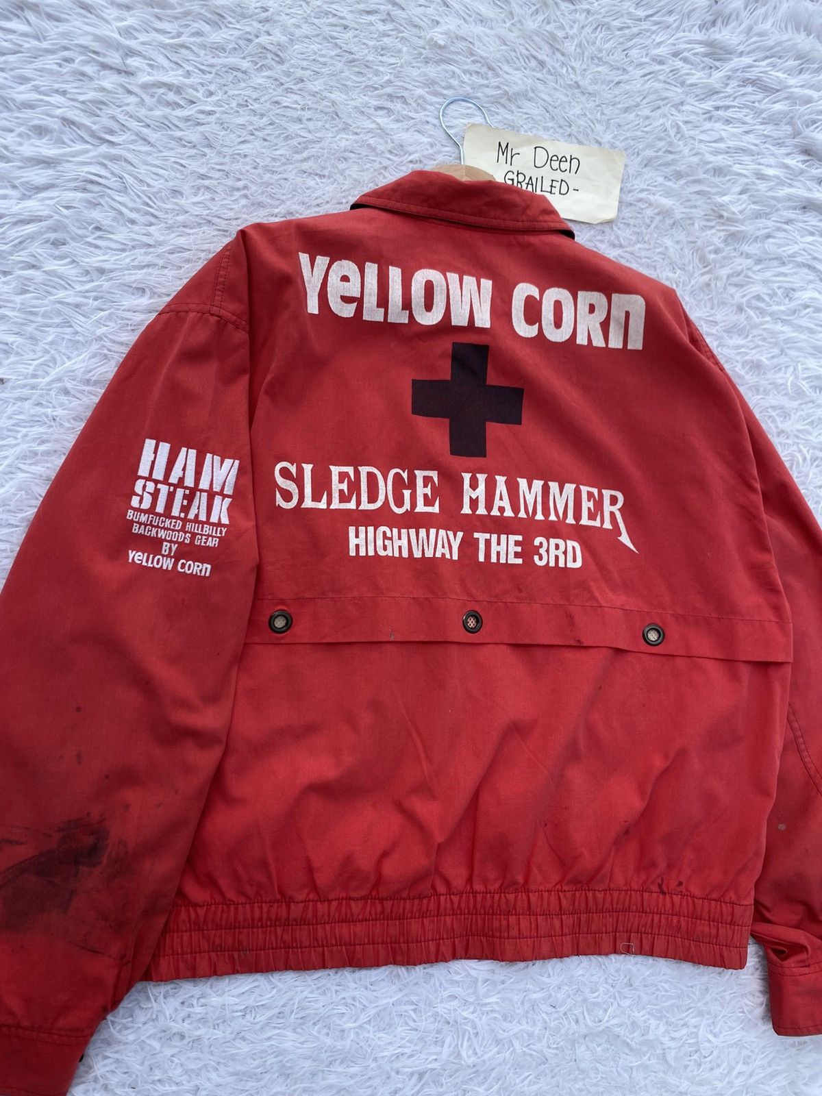 YELLOW CORN Rare Yellow Corn Sledge Hammer Sweater Size US L / EU 52-54 / 3 - 5 Thumbnail