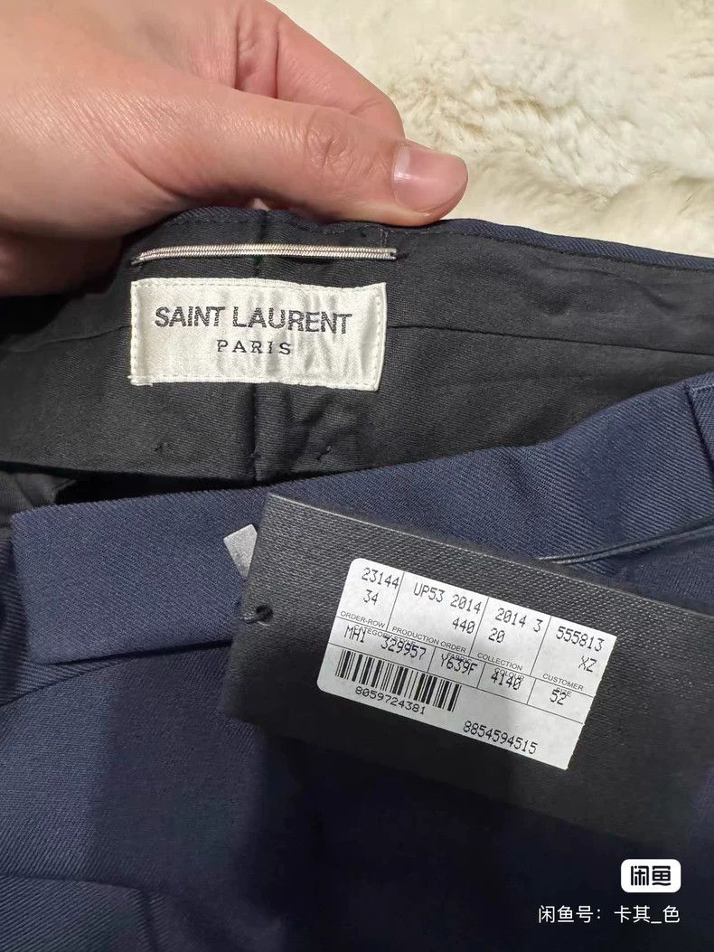 Saint Laurent Paris Saint Laurent Paris size 52 Deep blue trousers Size US 36 / EU 52 - 2 Thumbnail
