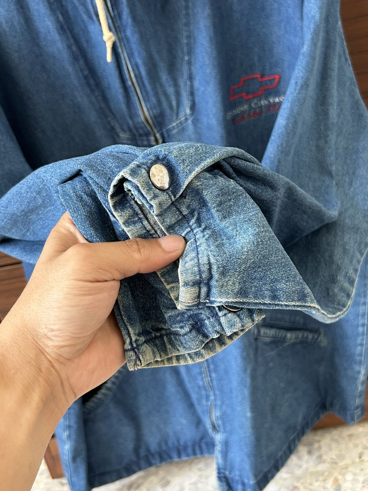Chevrolet RARE🔥80’S KING LOUIE CHEVROLET HOODED DENIM JACKET RELAXED Size US XL / EU 56 / 4 - 6 Thumbnail