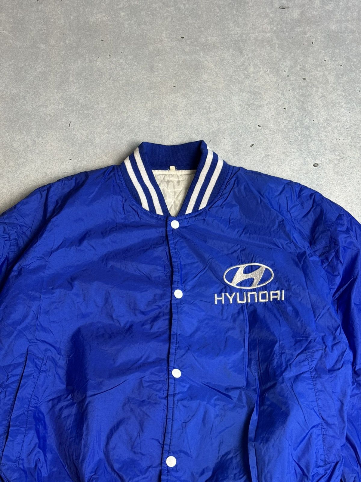 Vintage Vintage Hyundai Spell Out Varsity Jacket Y2K Racing Size US L / EU 52-54 / 3 - 3 Thumbnail