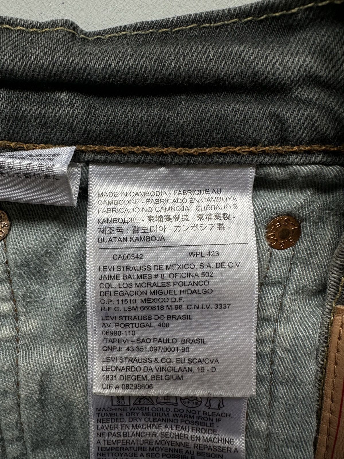 Levi's Levis 511 Garment Dyed Distressed Denim Jeans Size US 32 / EU 48 - 10 Thumbnail