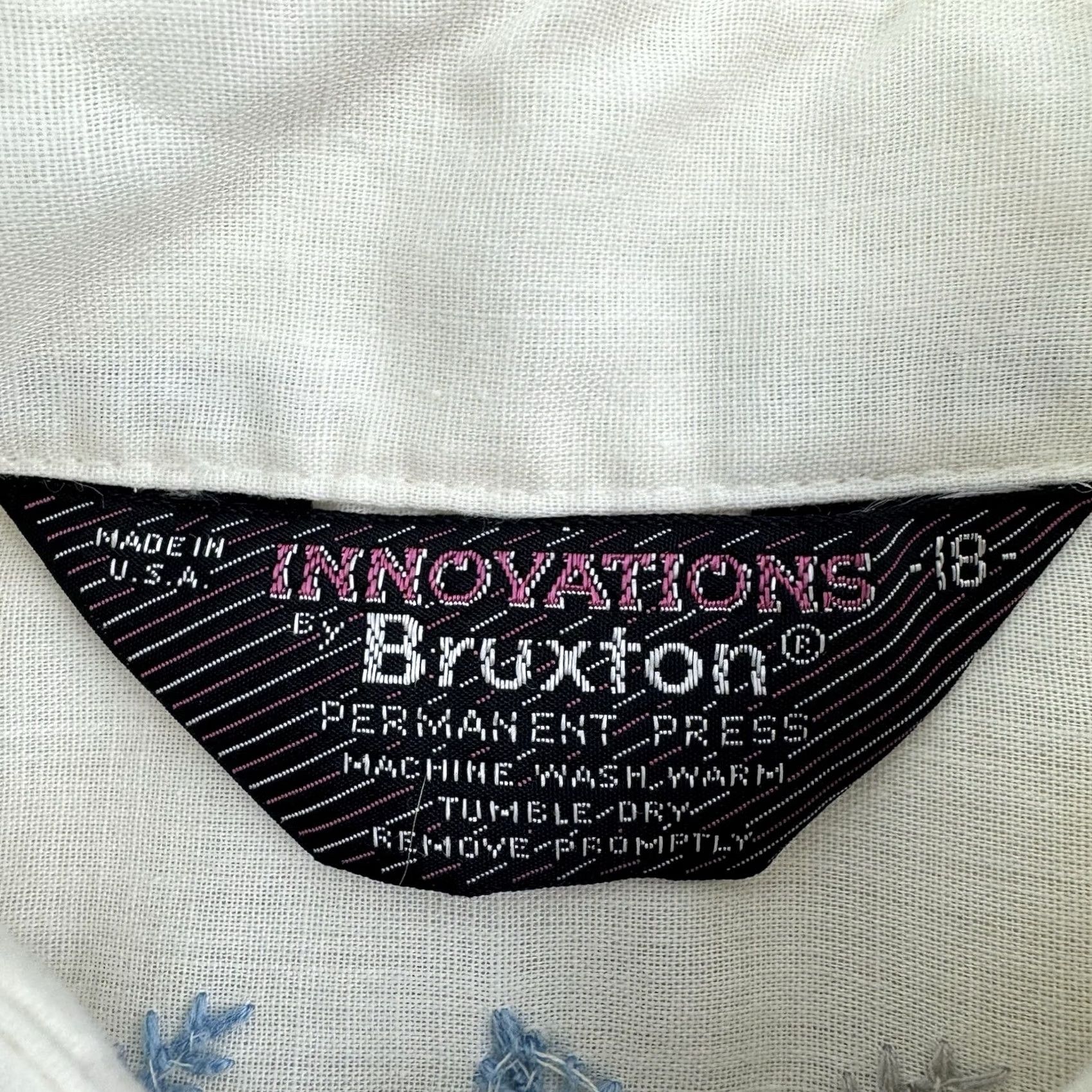 Vintage VINTAGE Bruxton Western Button-Up Shirt Adult Small White Flowers Butterflys 70s Mens Size US S / EU 44-46 / 1 - 5 Thumbnail
