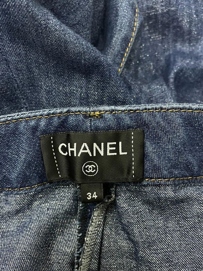 Chanel chanel Blue wide-leg jeans Size 42" / US 20 - 4 Thumbnail