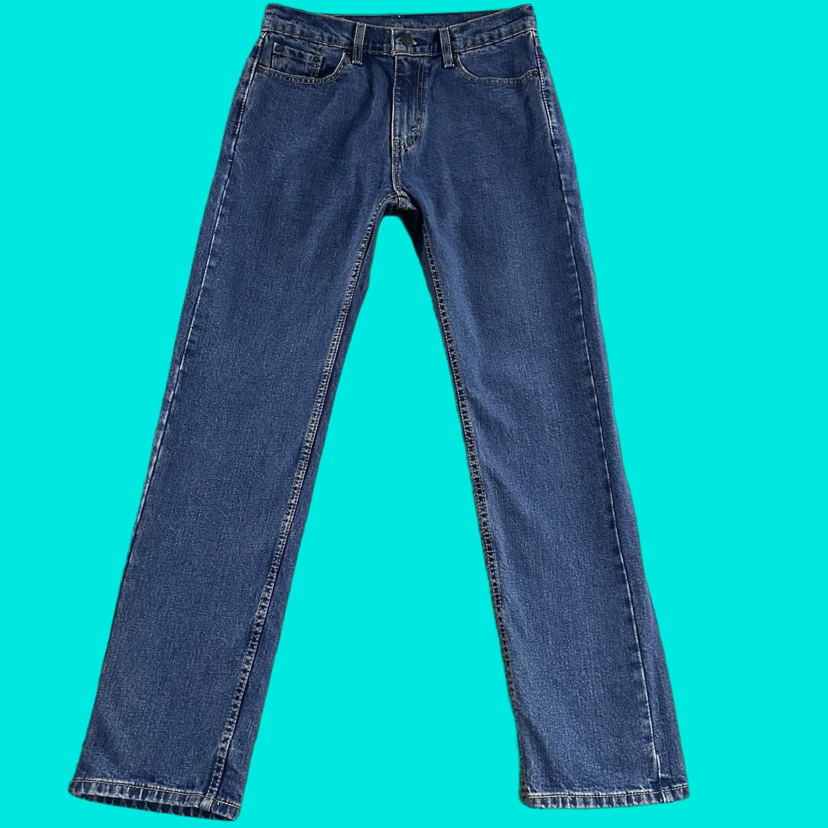 Levi's Levi's 505 Jeans Mens Blue 30x32 Tapered Denim Stretch Cotton Blend Size US 30 / EU 46 - 1 Thumbnail