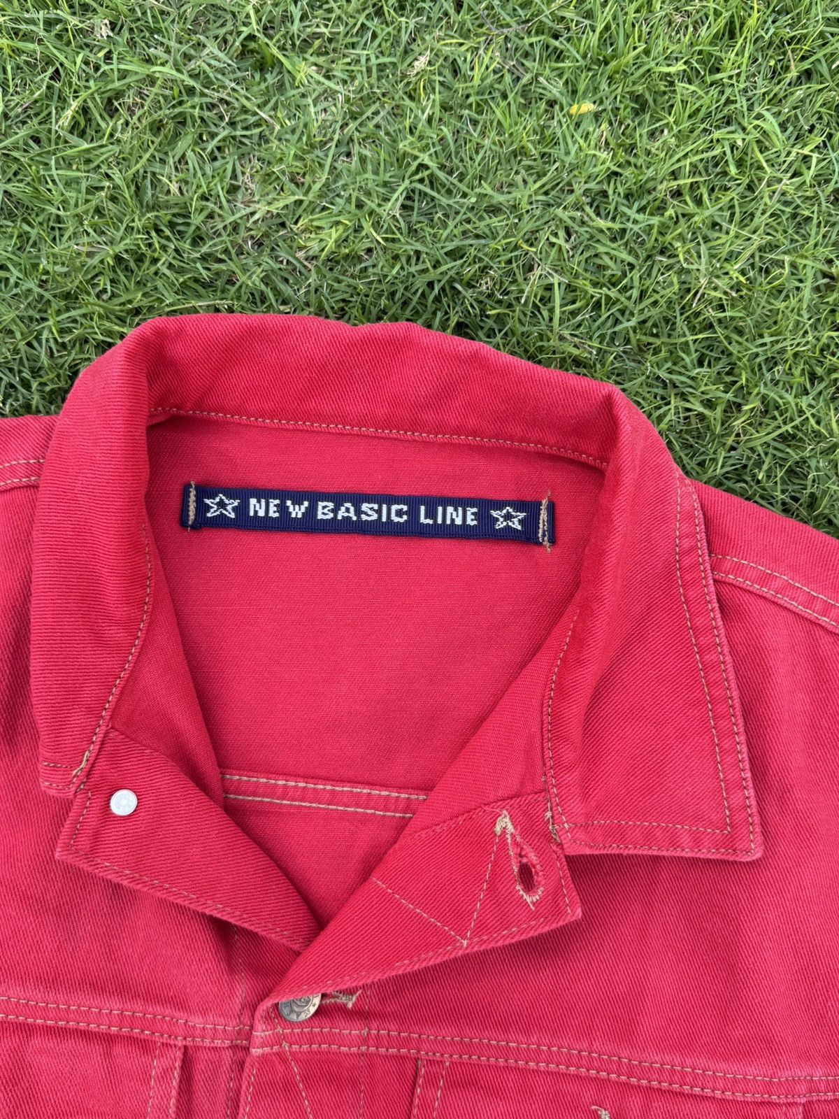 Vintage Vintage Mash red denim trucker jacket Size US M / EU 48-50 / 2 - 7 Thumbnail