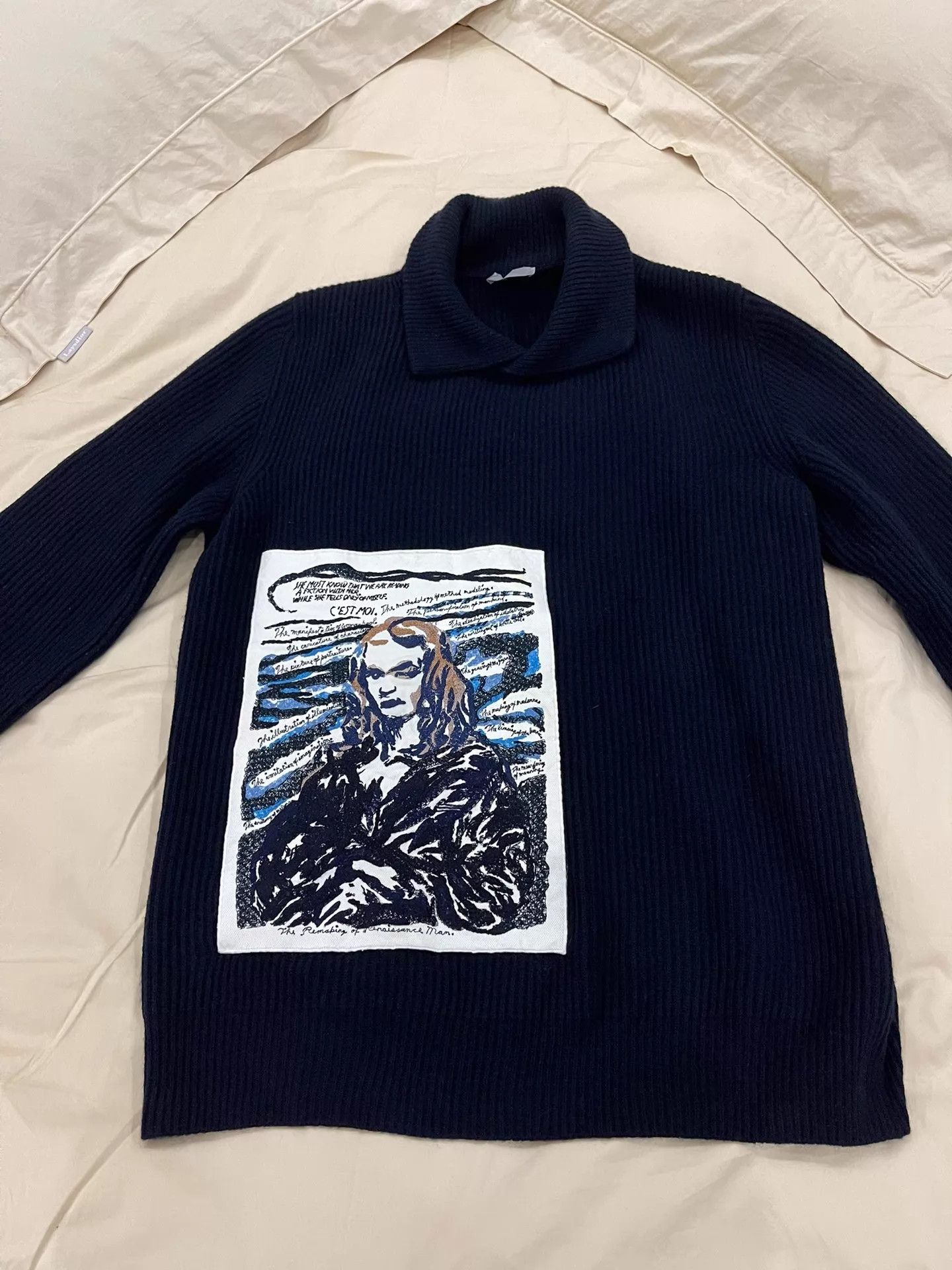 Dior Dior Runway Embroidered Wool-Cashmere Shirt Collar Sweater M Size US M / EU 48-50 / 2 - 1 Thumbnail
