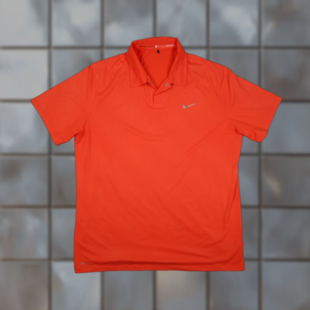 Nike Nike Polo Shirt Mens XL Orange Dri-FIT Tiger Woods Collection Golf Performance Striped Lightweight Moisture Wicking 605497-841 Size US XL / EU 56 / 4 - 1 Thumbnail