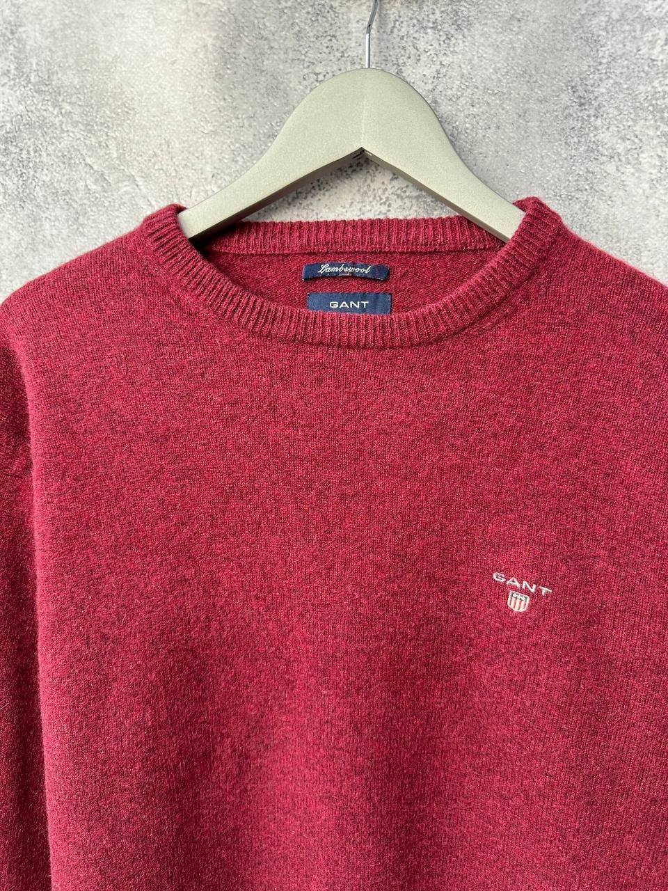 Gant GANT Lambswool Sweater Vintage Crew Neck Burgundy Size US XL / EU 56 / 4 - 5 Thumbnail