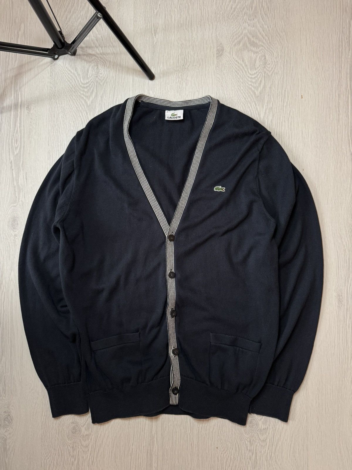 Lacoste Vintage Cardigan Lacoste Button Up Sweater Size US M / EU 48-50 / 2 - 3 Thumbnail
