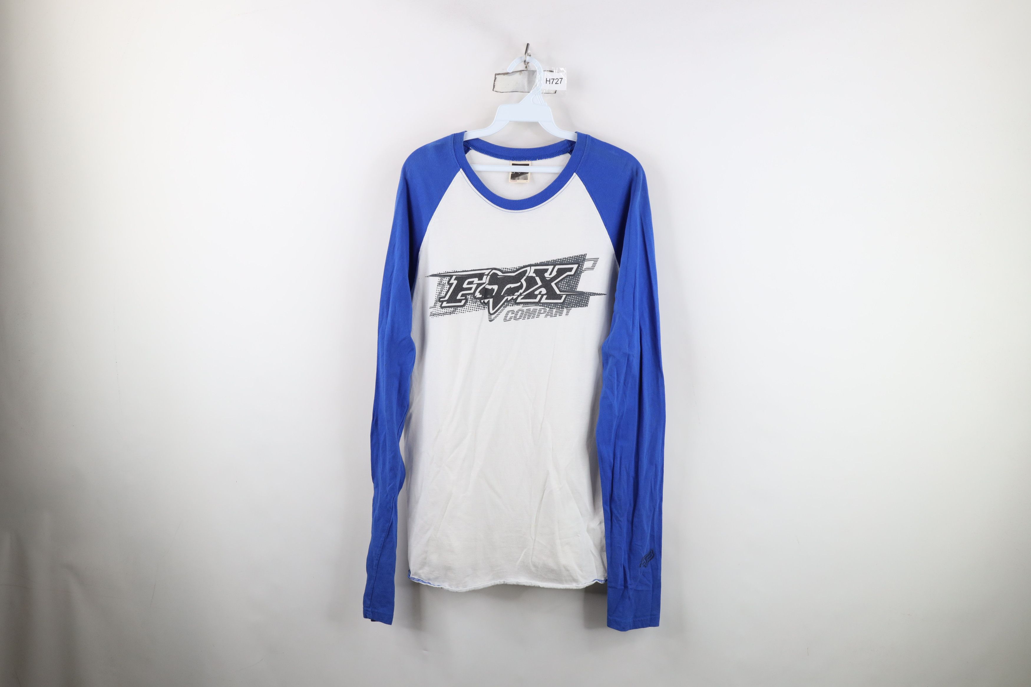 Fox Racing Vintage 90s Y2K Fox Racing Long Sleeve T-Shirt White Blue Size US L / EU 52-54 / 3 - 1 Thumbnail