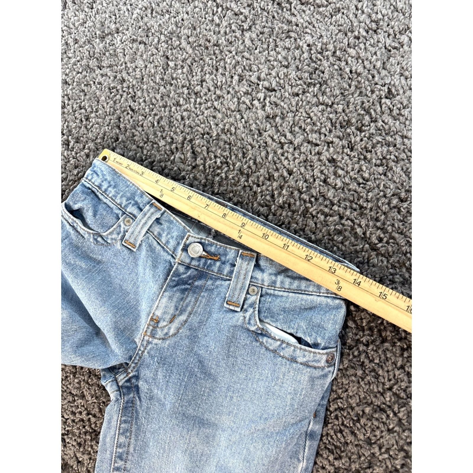 Vintage VINTAGE London Jeans Flare Jeans Womens 28x32 Button Fly Low Rise Light Wash 90s London Womens Jeans Size 28" / US 6 / IT 42 - 4 Thumbnail