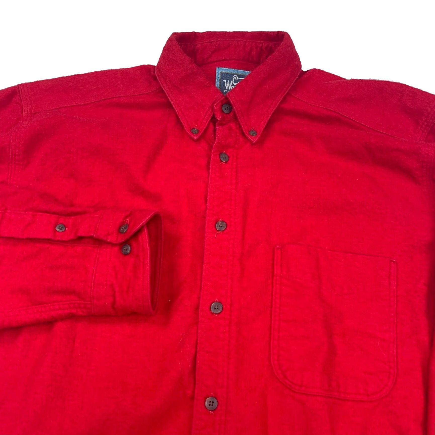 Vintage VINTAGE Woolrich Shirt Men Large Red Button Up Chamois Heavy Cloth USA Made 80s Size US L / EU 52-54 / 3 - 3 Thumbnail
