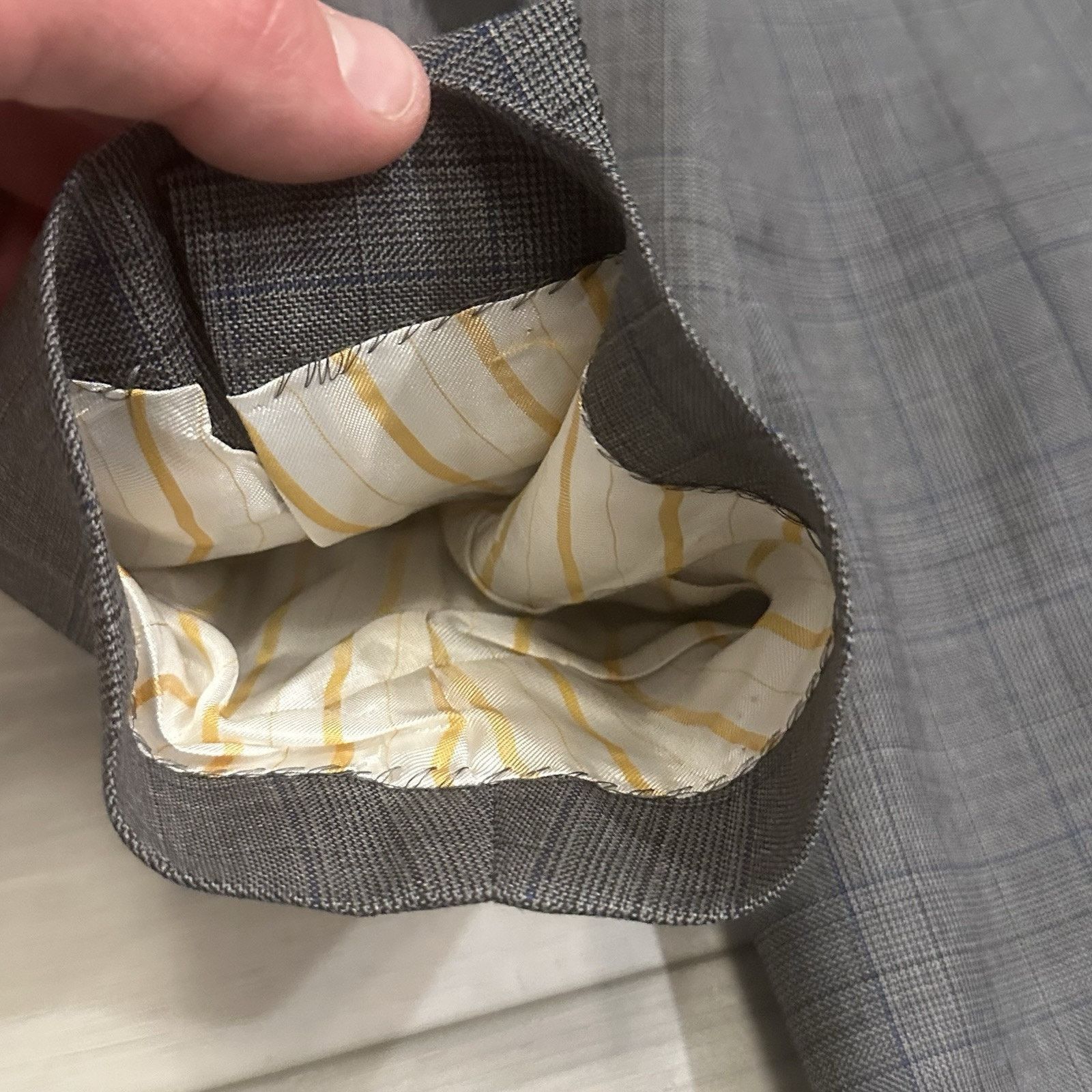 Hickey Freeman Hickey Freeman Loro Piana Suit Men’s 42R Tasmanian Super 130 Size 42R - 14 Thumbnail