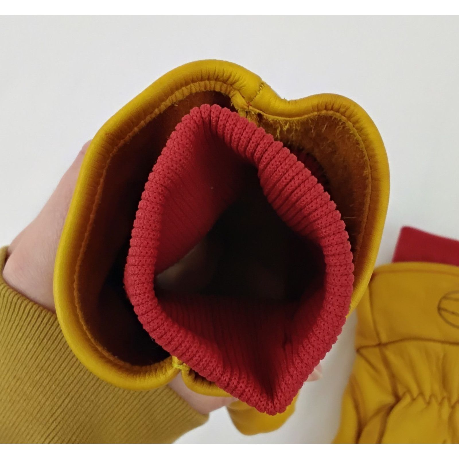 Other Give'r 4 Season Leather Work Gloves Size M Insulated Waxed Size ONE SIZE - 4 Thumbnail