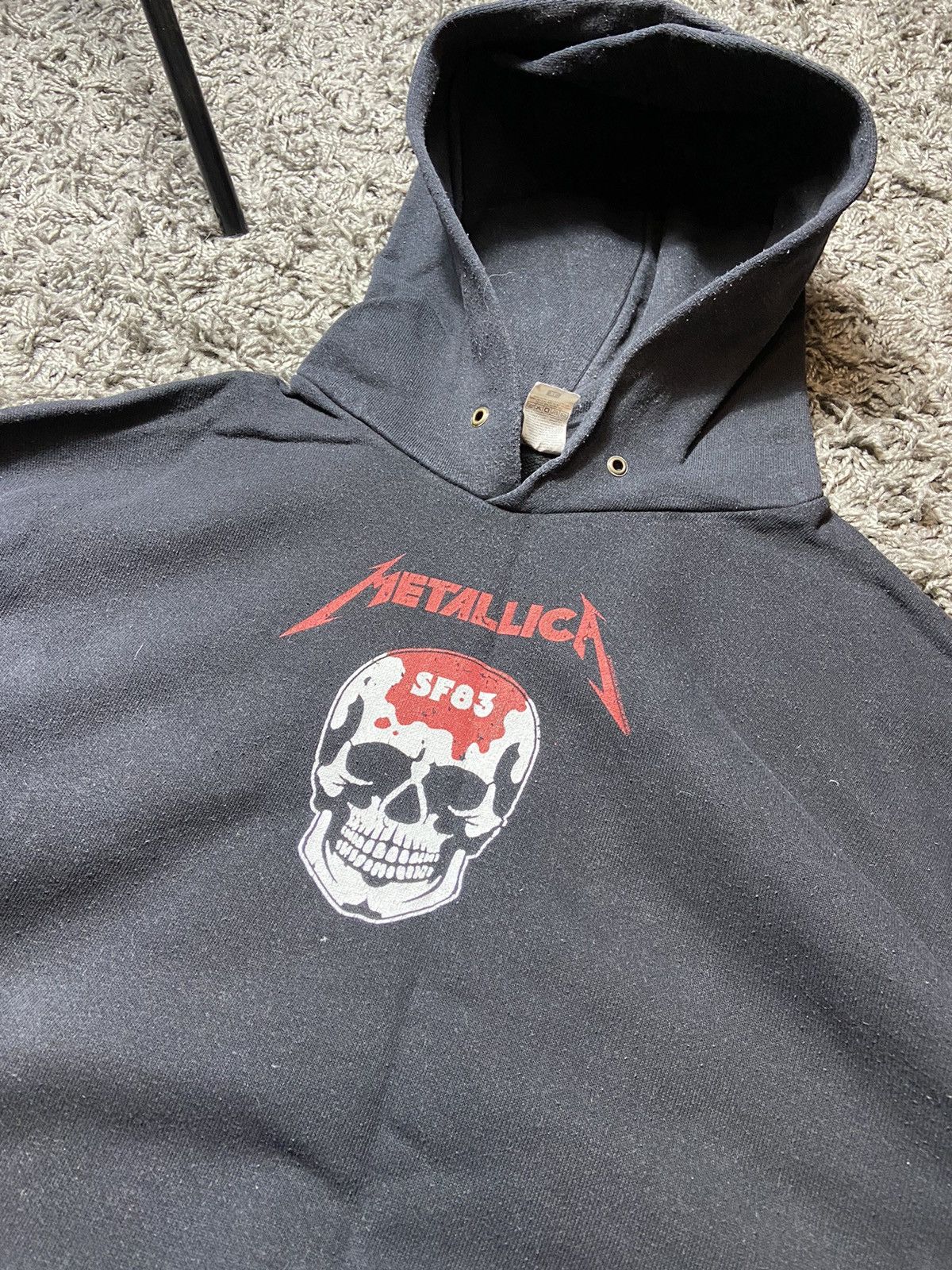 Band Tees × Metallica × Vintage METALLICA VINTAGE 00s BAND ROCK HOODIE CENTRE LOGO Size US XL / EU 56 / 4 - 3 Thumbnail