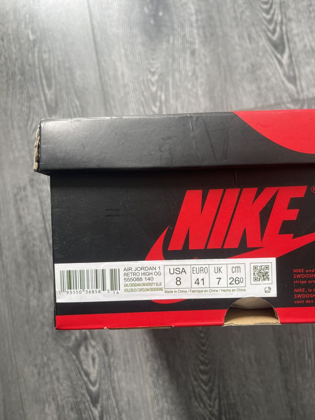 Jordan Brand Air Jordan 1 Retro High Og Obsidian Size US 8 / EU 41 - 4 Thumbnail