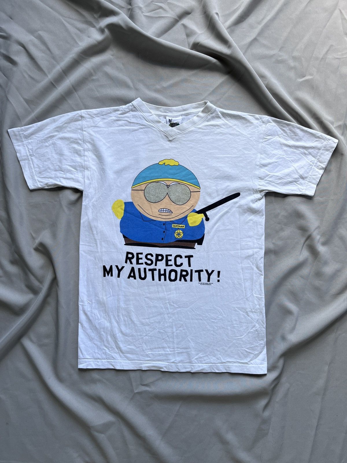 Cartoon Network × Vintage South Park 1999 Cartman Respect My Authority Vintage Tshirt Size US M / EU 48-50 / 2 - 1 Thumbnail