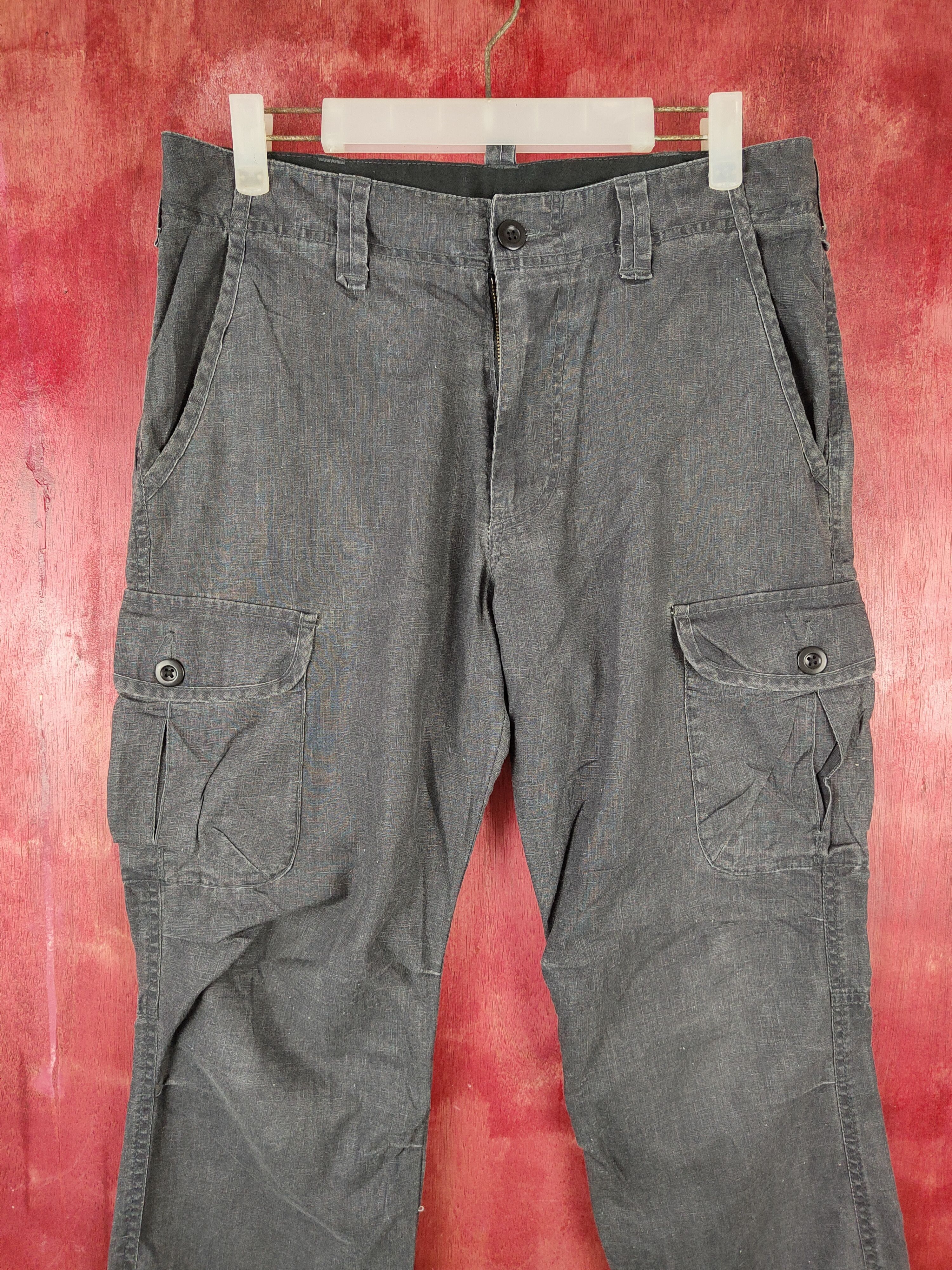 Japanese Brand Uniqlo Black Multipocket Tactical Cargo Pants #S1282 Size US 31 - 2 Thumbnail