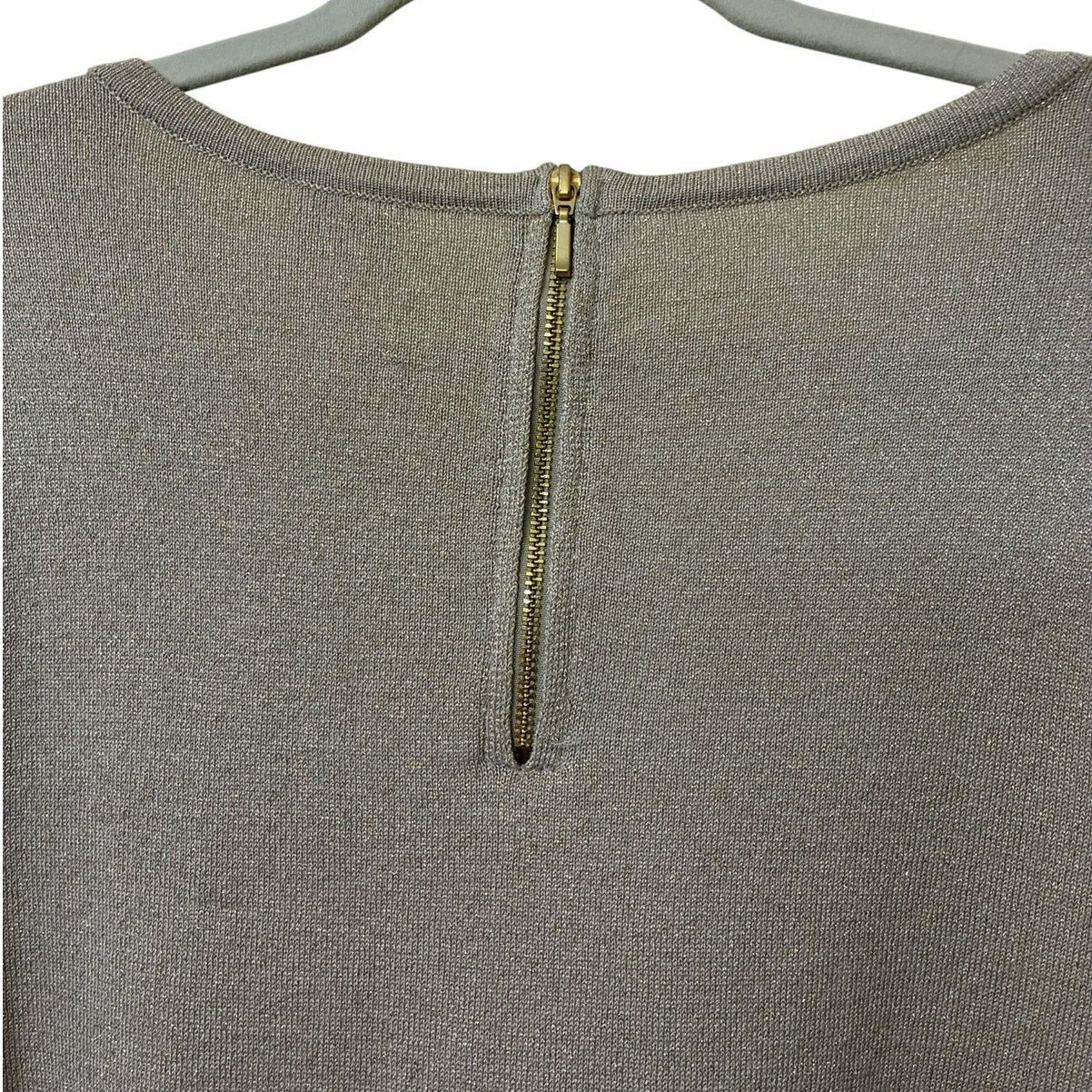 Chicos Chico's Lurex Mindy back zip sweater in Stardust Gold NWT Size XXL / US 16-18 / IT 52-54 - 5 Thumbnail