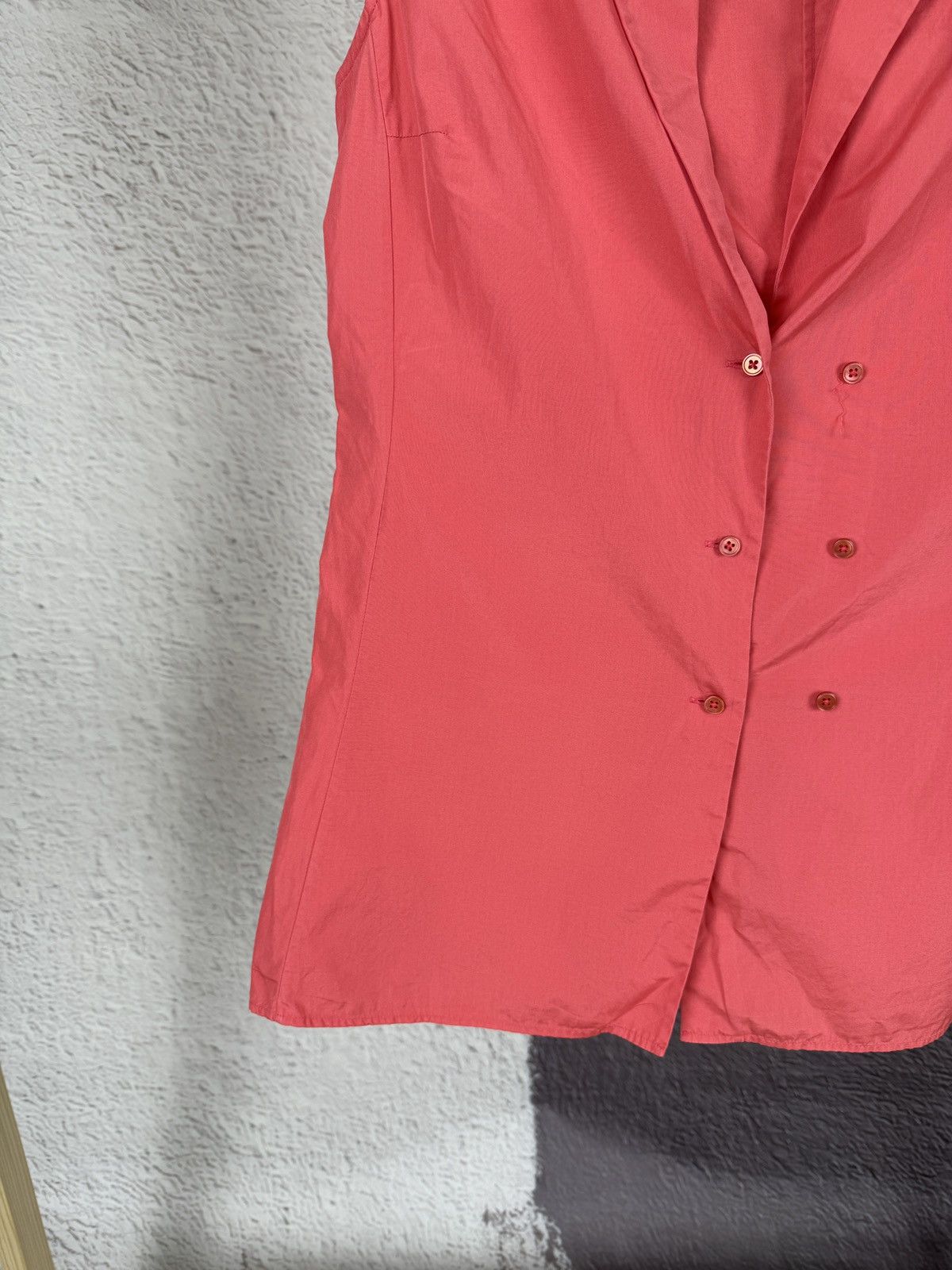 Jil Sander Jil Sander Double-Breasted Coral Sleeveless Blazer Vest Size L / US 10 / IT 46 - 4 Thumbnail