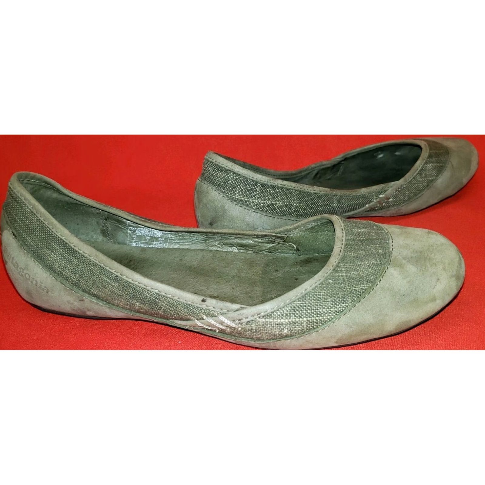 Patagonia Patagonia Maha Hickory Flats Size 7M Light Green 38EU Leather Insole Ballet Flat Womens Shoes Size US 5 / IT 35 - 5 Thumbnail