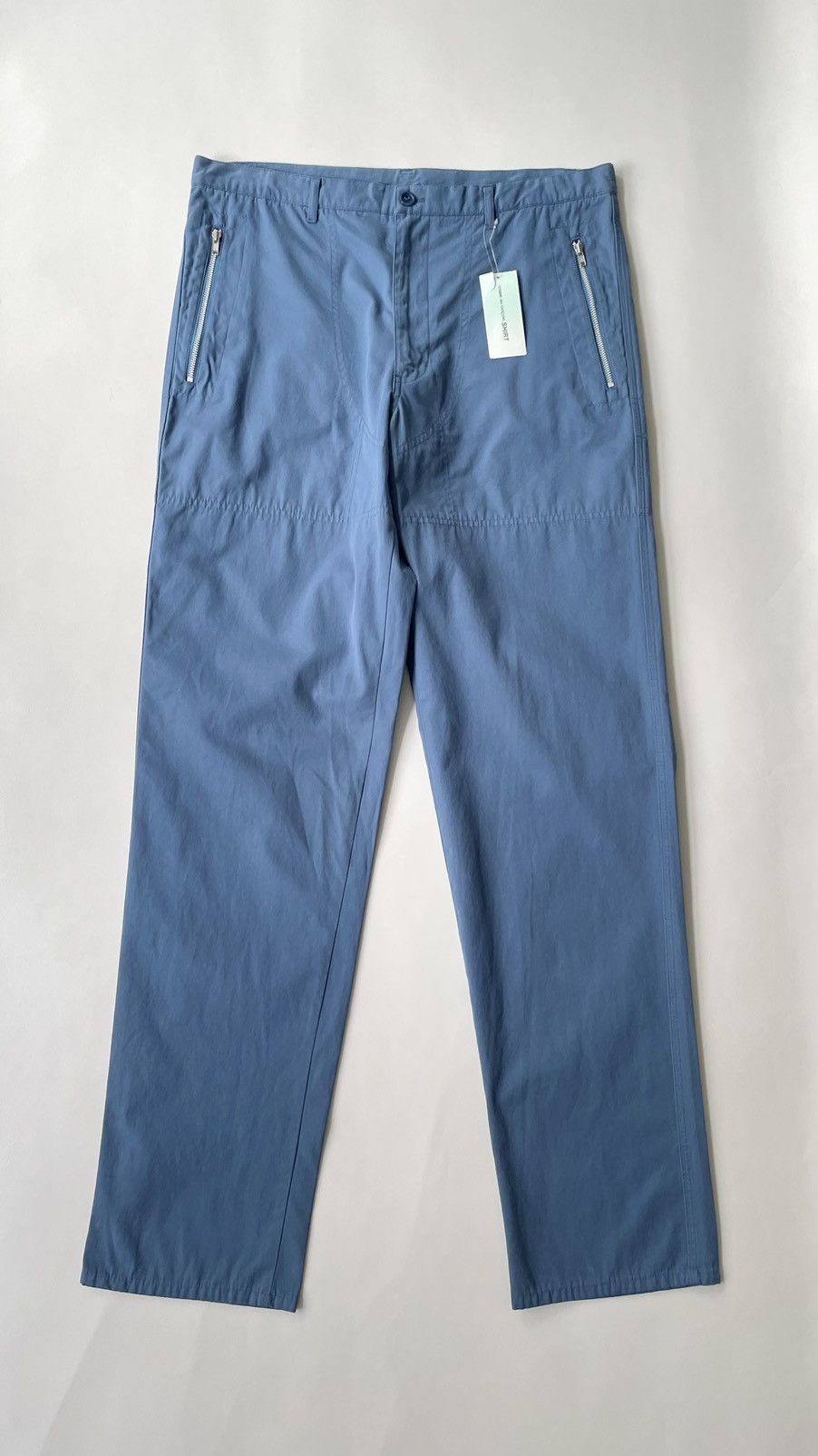 Image of Comme Des Garcons Blue Cotton Utility Trousers, Men's (Size 36)