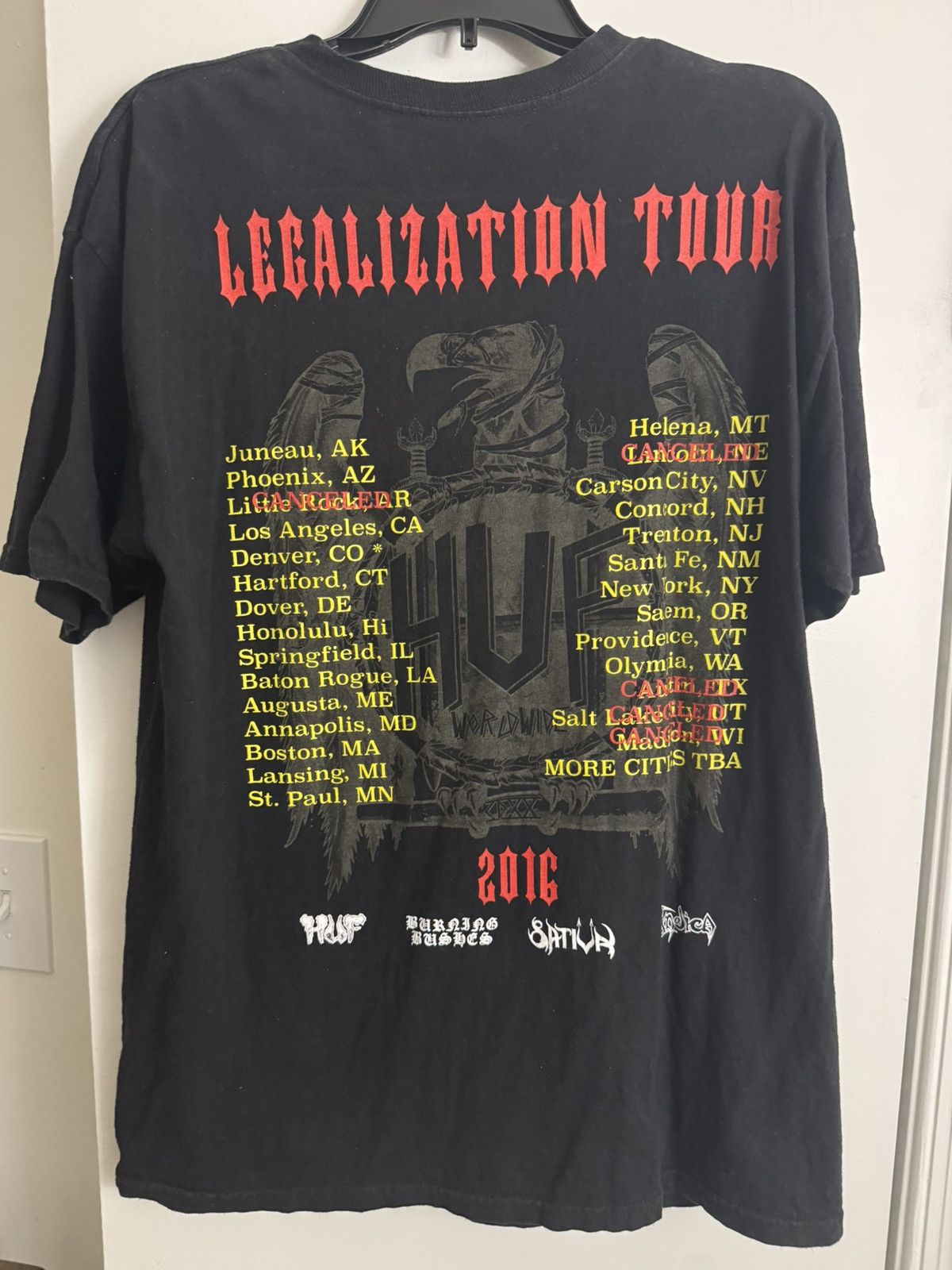 Huf HUF "LEGALIZATION TOUR" TEE Size US L / EU 52-54 / 3 - 4 Thumbnail