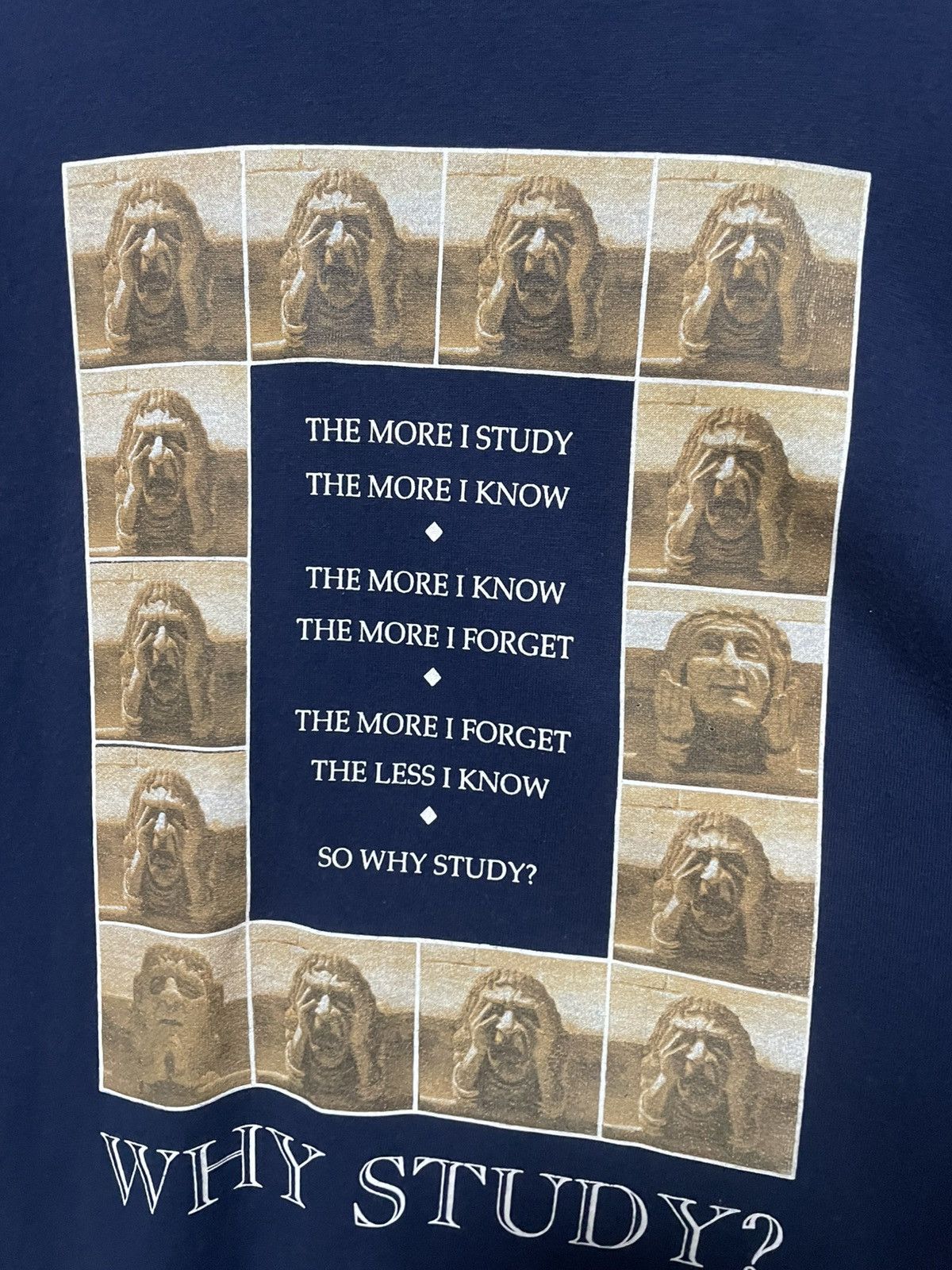 Vintage Vintage 90s Why Study Oxford University T Shjrt Rare Tee Size US XL / EU 56 / 4 - 3 Thumbnail