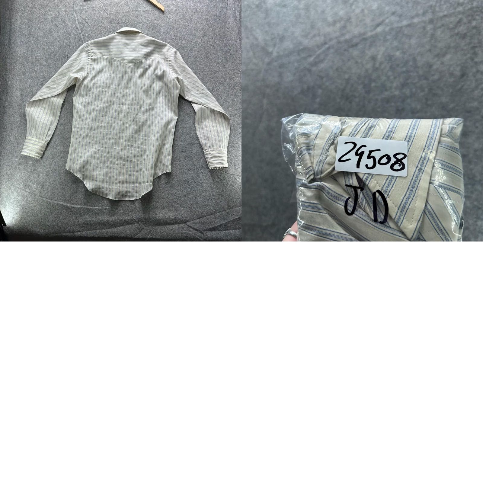 Wrangler Vintage Wrangler Shirt Mens M White Striped Western Snap Button Long Tails USA Size US M / EU 48-50 / 2 - 8 Thumbnail