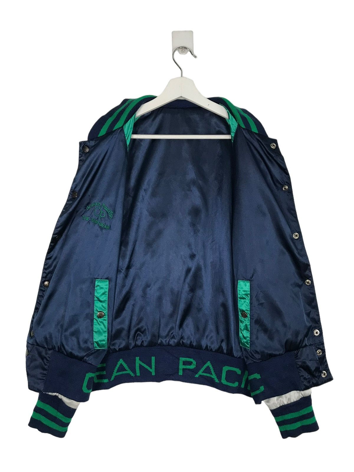 Ocean Pacific × Vintage 💥 VINTAGE 1980s OCEAN PACIFIC REVERSIBLE SATIN JACKET Size US M / EU 48-50 / 2 - 11 Thumbnail