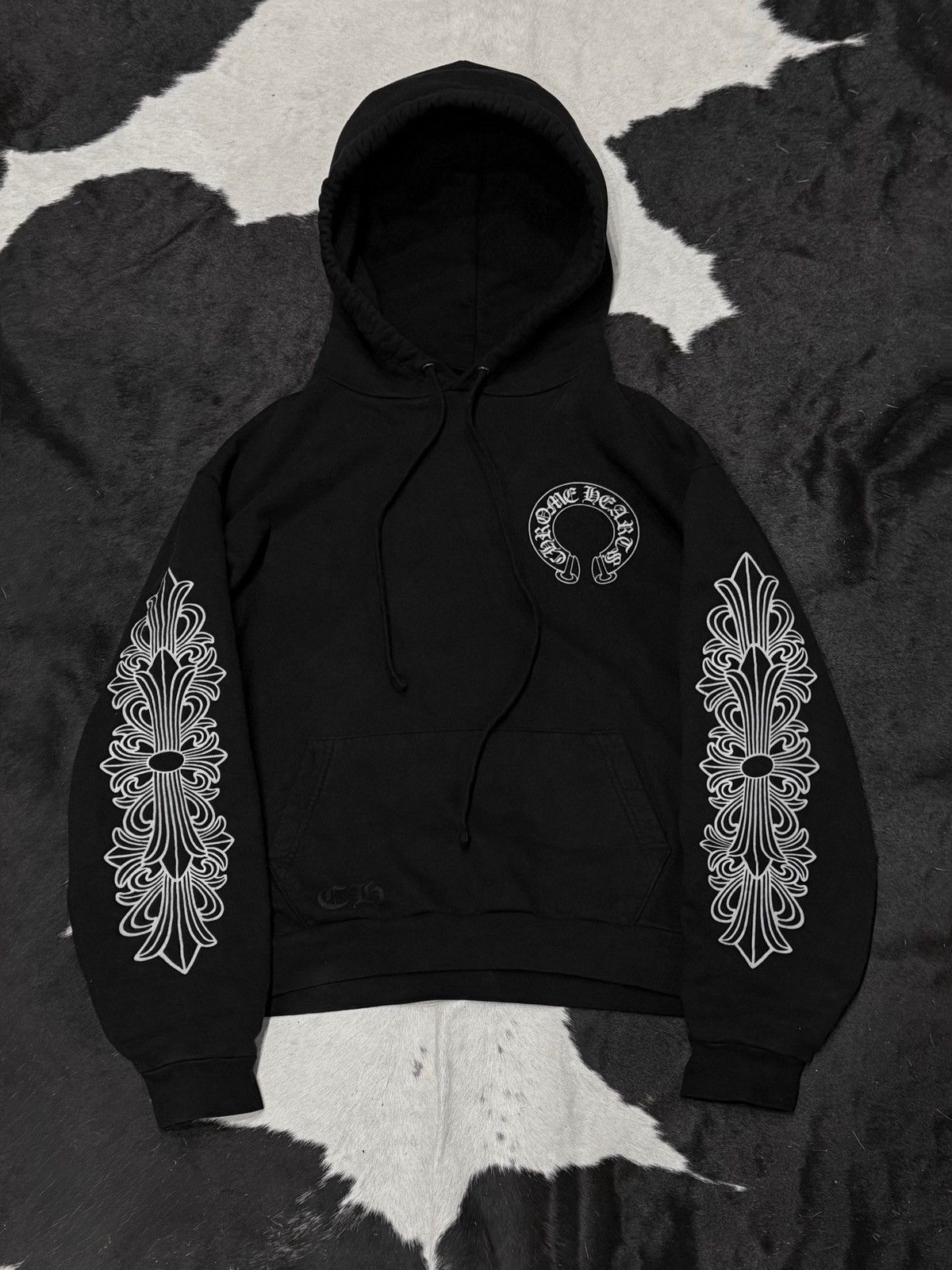 Chrome Hearts Chrome Hearts Hoodie Floral Back Horseshoe Size US S / EU 44-46 / 1 - 2 Thumbnail