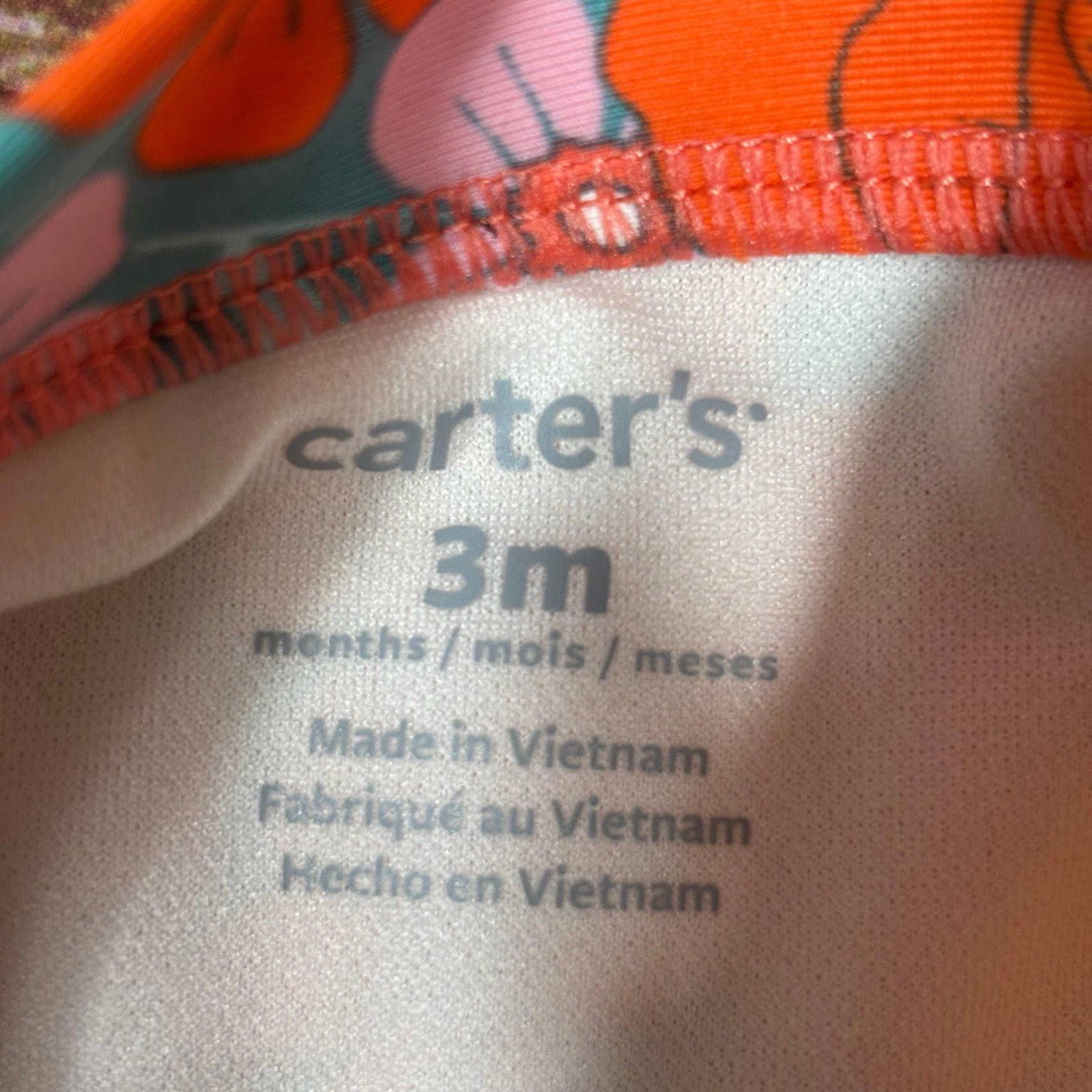 Other Carter's 3 Month Floral Long Sleeve Swimsuit Size ONE SIZE - 5 Thumbnail