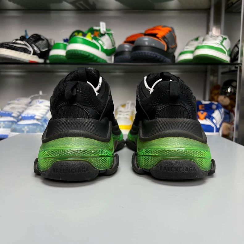 Balenciaga Balenciaga Triple S Black Green Sneakers-2505 Size US 5 / IT 35 - 5 Thumbnail