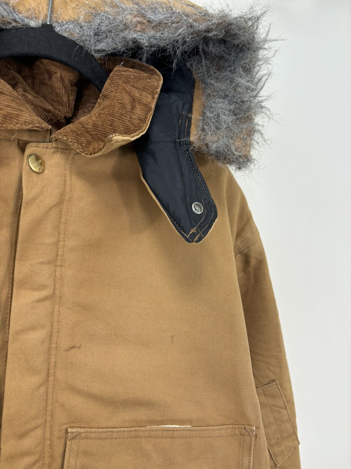 Carhartt Vintage 90s Carhartt USA Workwear Hooded Boxy Cropped Jacket Size US L / EU 52-54 / 3 - 8 Thumbnail