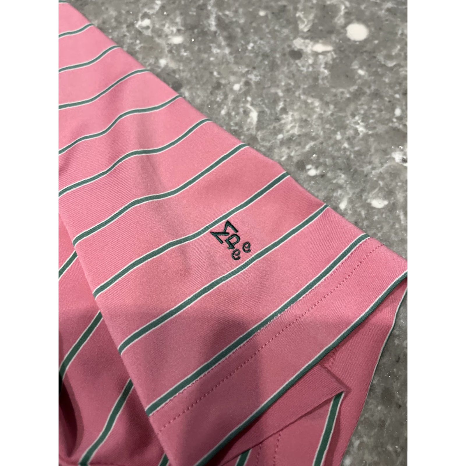 Peter Millar Peter Millar Summer Comfort Polo Shirt Men L Pink Stripe Embroidered Short Sleeve Button-Up Collared Classic Preppy All Seasons Size US L / EU 52-54 / 3 - 2 Thumbnail