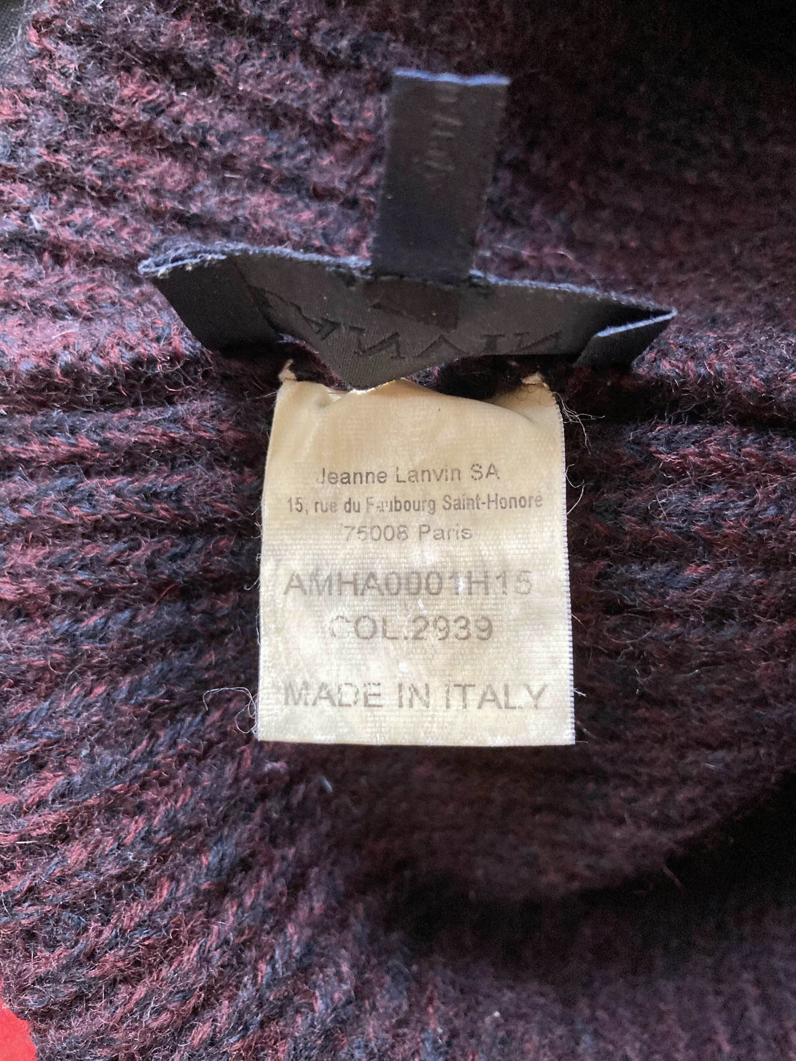 Lanvin Vintage Lanvin Wool Beanie Maroon Melange Hat Size ONE SIZE - 6 Thumbnail