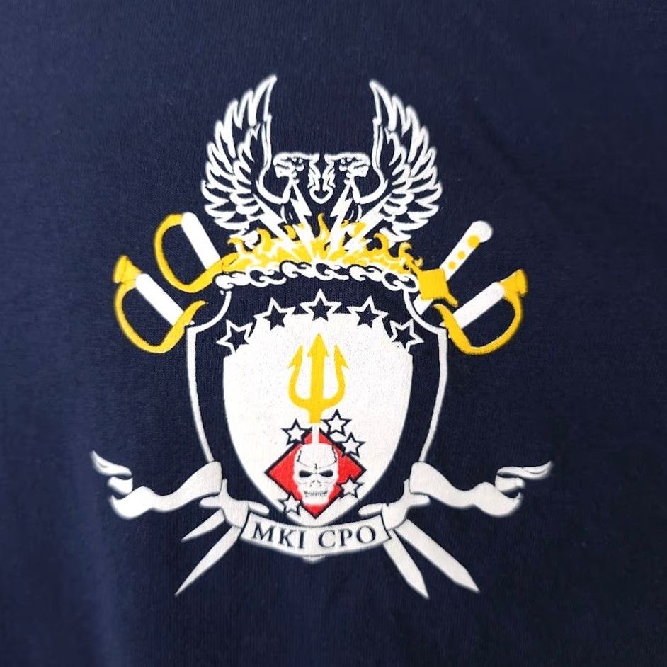 Hanes USS Makin Island LHD8 T Shirt Mens Size Large Blue Chiefs Mess US Navy Amphibious Assault Ship T-Shirt Mens Blue Navy USN Military Wasps Size US L / EU 52-54 / 3 - 3 Thumbnail