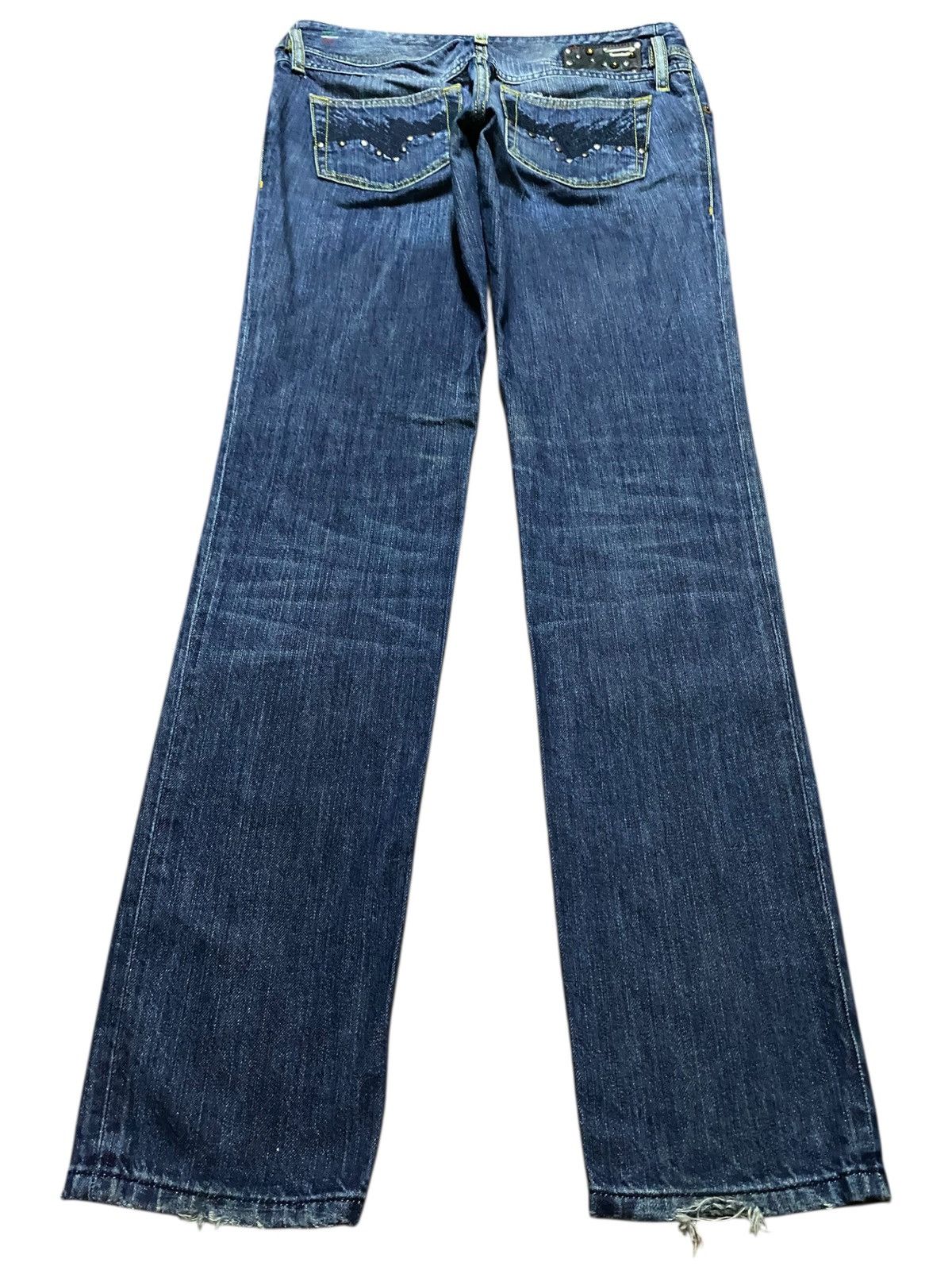 Diesel Black Gold Vintage Diesel Matic Wash Rhinestone Punk Style Skinny Jeans Size 31" - 2 Thumbnail